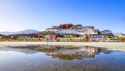 西藏景区摄影照片_布达拉宫景区摄影图