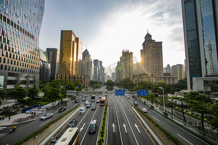 广州火锅摄影照片_广州城市建筑街景摄影图