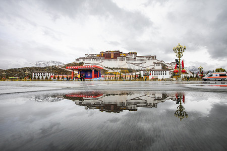 西藏印章摄影照片_西藏布达拉宫风景摄影图