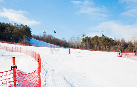 滑雪场特写摄影图