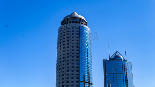 中国风圆形山水摄影照片_圆形城市建筑楼摄影图