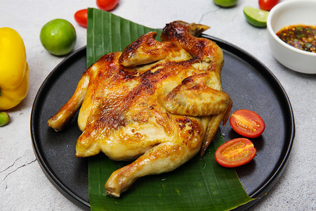 泰国菜烧鸡摄影图