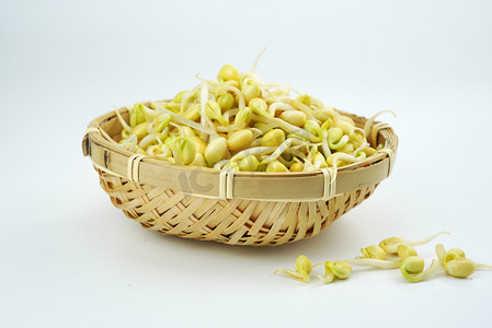 黄豆芽食材摄影图