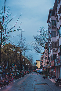 桂林城市街道风景摄影图