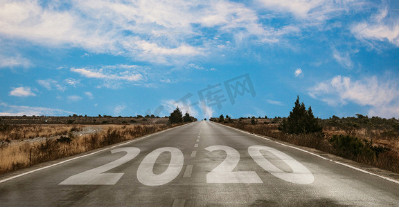 2020新年大吉摄影照片_企业文化2020励志热气球摄影图