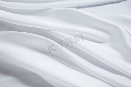 白色背景视频素材摄影照片_丝织品白色丝绸