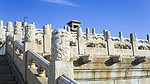 北京故宫天安门紫禁城威严石柱摄影图