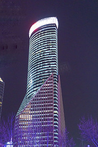上海金茂大厦建筑夜景摄影图