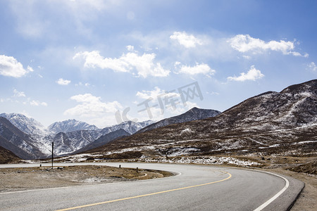 景区雪和山摄影图