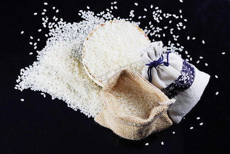 粮食大米摄影图