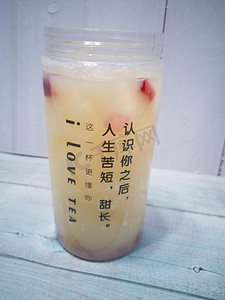 凤梨芒果饮料摄影图