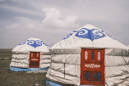 草原蒙古包风光摄影图