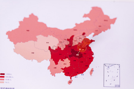 武汉加油摄影照片_全国疫情地图显示摄影图
