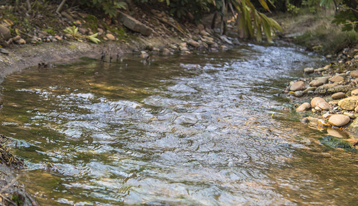 溪水摄影照片_野外小溪流自然风景摄影图