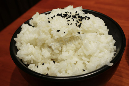 芝麻米饭摄影图