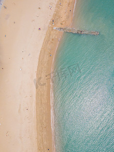航拍厦门海岸线沙滩摄影图