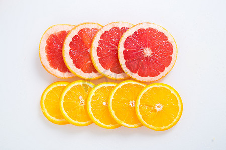 西柚橙子水果摄影图