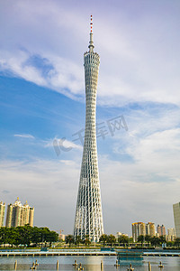 广州塔旅游摄影照片_珠江地标建筑物摄影图