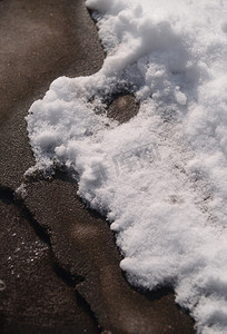 冬日限定摄影照片_冬天地面结冰雪自然风景摄影图