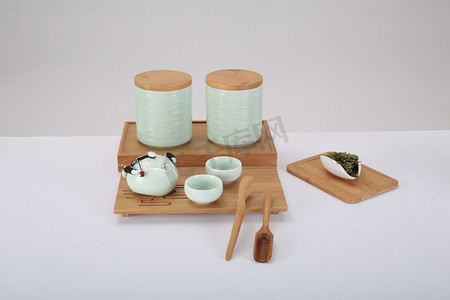 家陶瓷茶具摄影图