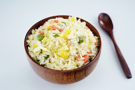 米饭菠萝饭摄影图