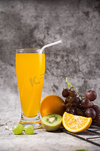 果缤纷摄影照片_橙汁水果摄影图