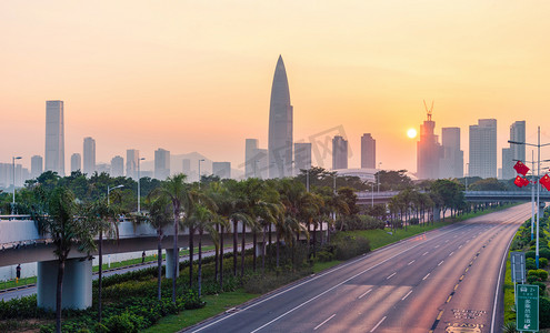 深圳东站摄影照片_深圳交通道路摄影图