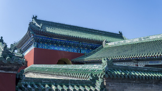 中式宣传摄影照片_北京皇家祭祀祈福场所天坛城楼风景图摄影图