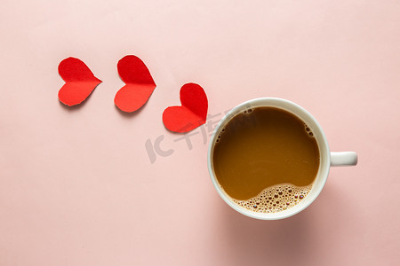 爱心咖啡摄影照片_情人节摄影图