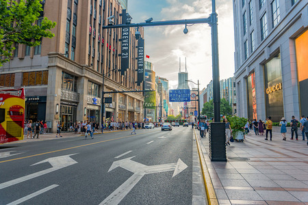 上海迪士尼地图摄影照片_上海南京路街头摄影图