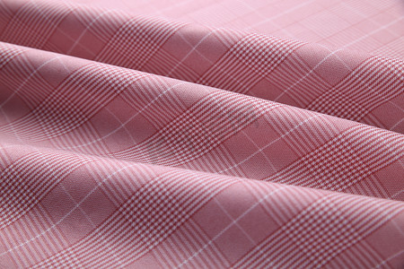 粉色格子布料面料