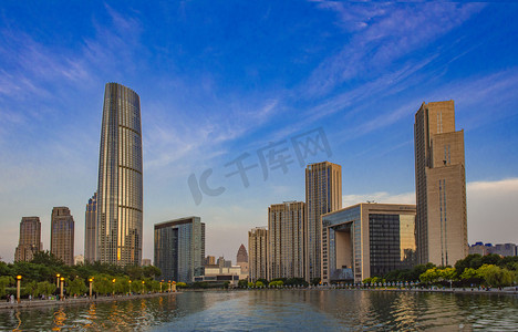 天津海河风景摄影图