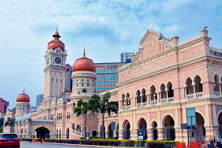 欧式简框摄影照片_独立广场建筑群马来西亚摄影图