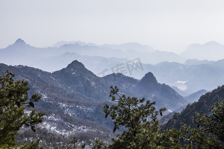 风景名胜尧山自然风光摄影图