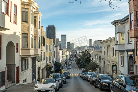 旧金山城市街景摄影图