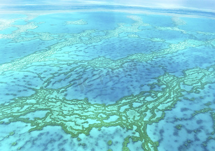 澳洲世界奇观大堡礁俯瞰图