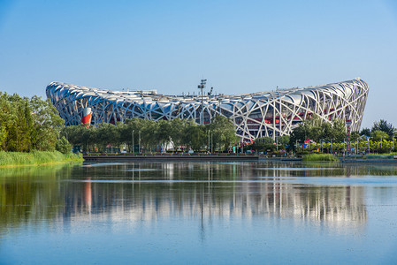 北京地标鸟巢体育场摄影图