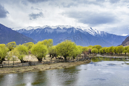 山水画贴图摄影照片_山光水色好风景摄影图