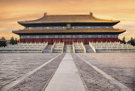 北京太庙宫殿建筑摄影图