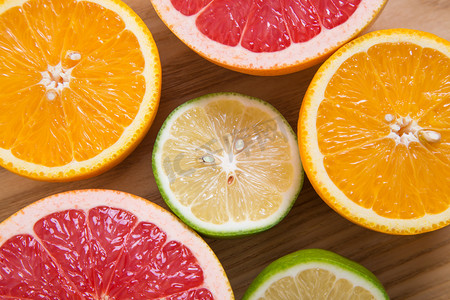 西柚柠檬橙子摄影图