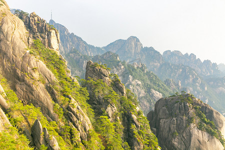 黄山山峰摄影图