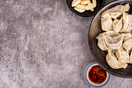 饺子美食摄影照片_水饺摄影图