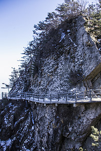 鲁山尧山风景名胜自然风光石壁摄影图