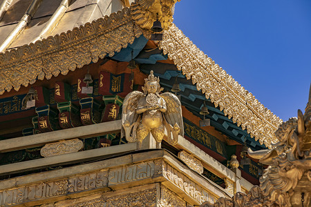 南京地标性建筑摄影照片_西藏寺院建筑景观摄影图