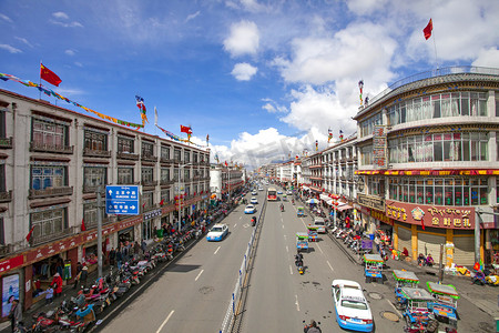西藏特色建筑摄影图