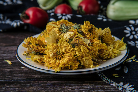 菊花茶摄影照片_菊花茶摄影图