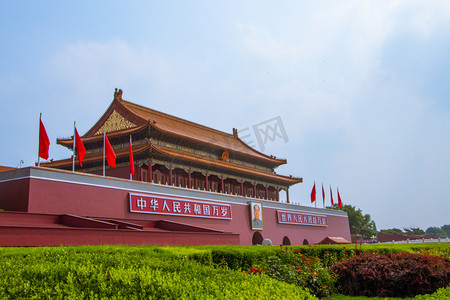 国庆促销摄影照片_北京特色建筑摄影图