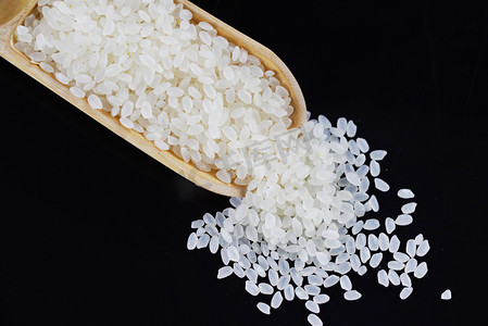 水稻大米米粒摄影图