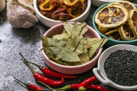 佐料调料香辛料厨房调料摄影图