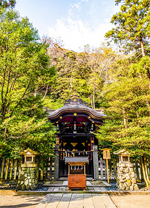 日本古朴的建筑神社摄影图